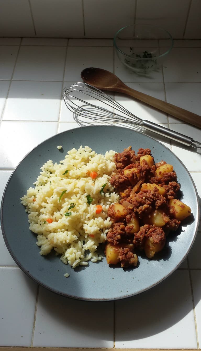 Arroz com Brócolis e Cenoura