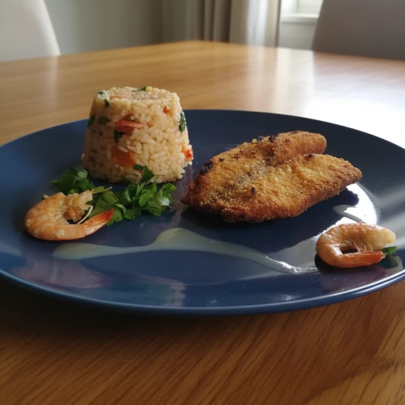 Arroz com Camarão ao Pimentão