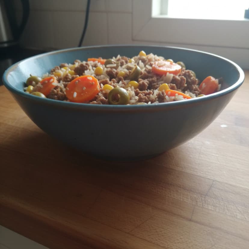 Arroz com Carne Moída