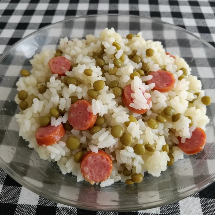 Arroz com Lentilha e Linguiça