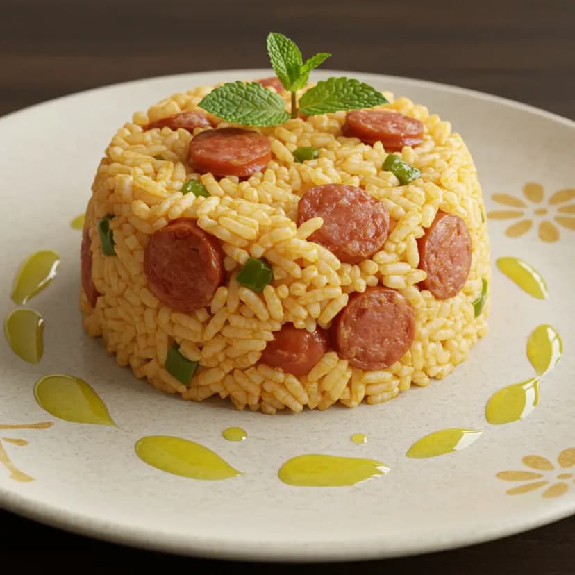 Arroz com Linguiça Caipira
