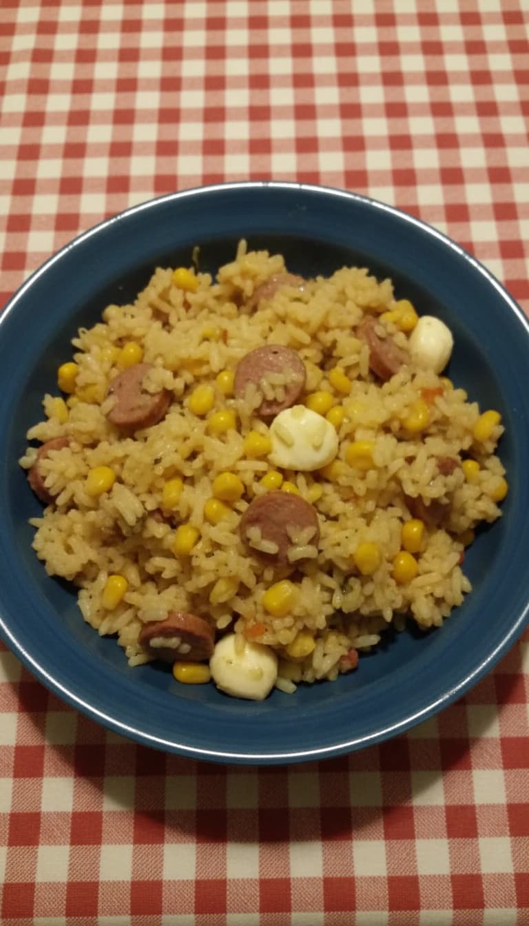 Arroz com Linguiça e Milho