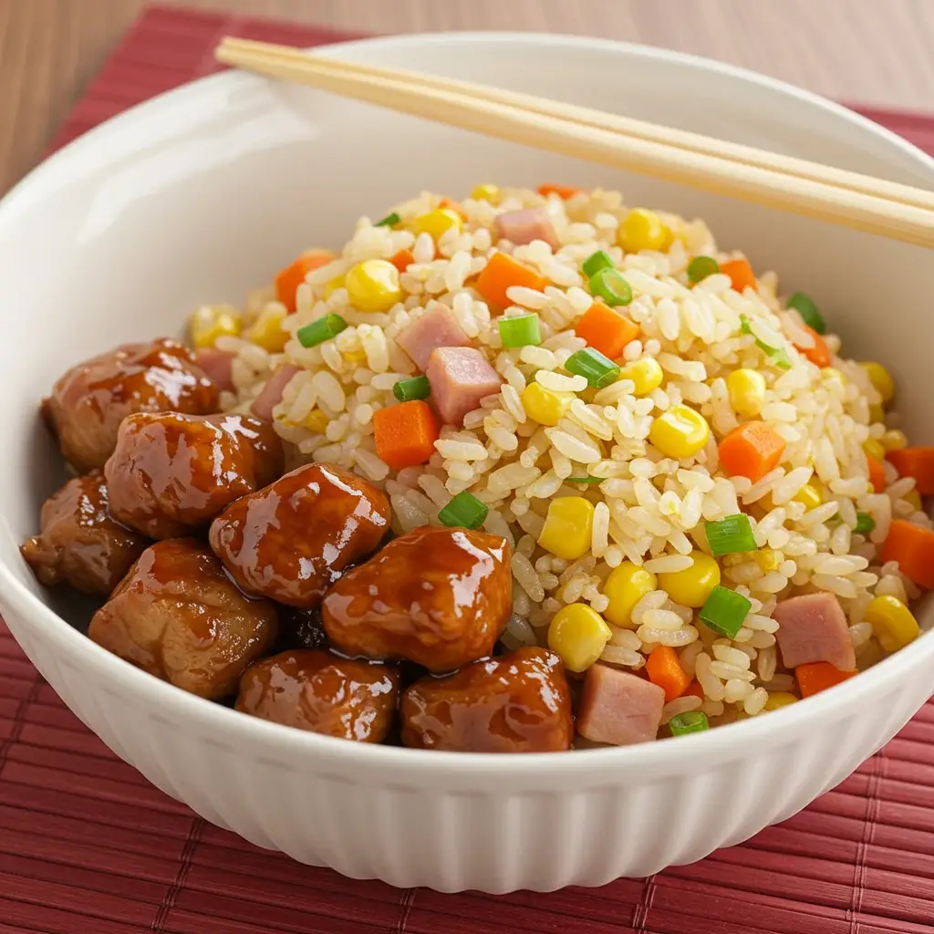 Arroz Frito com Presunto e Cenoura