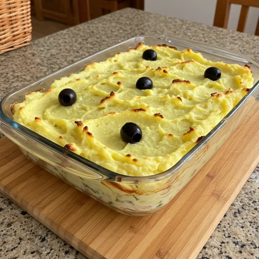Bacalhau Gratinado com Purê de Batata