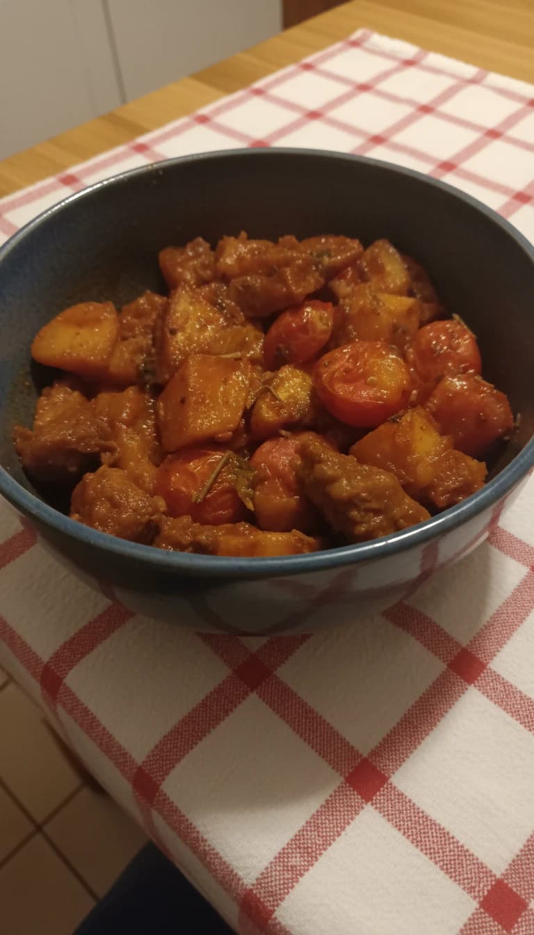 Batata e Linguiça ao Molho Cremoso