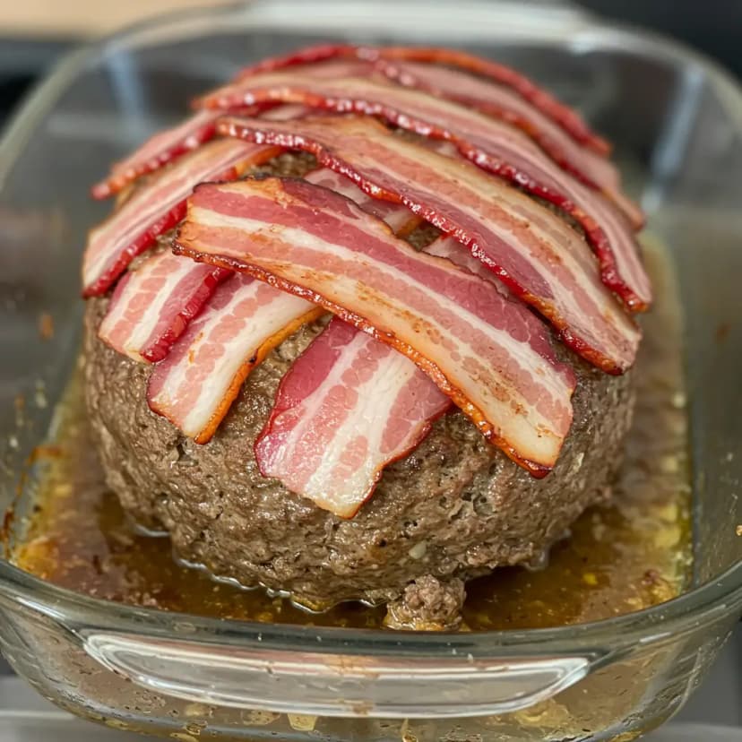 Bolo de Carne com Bacon