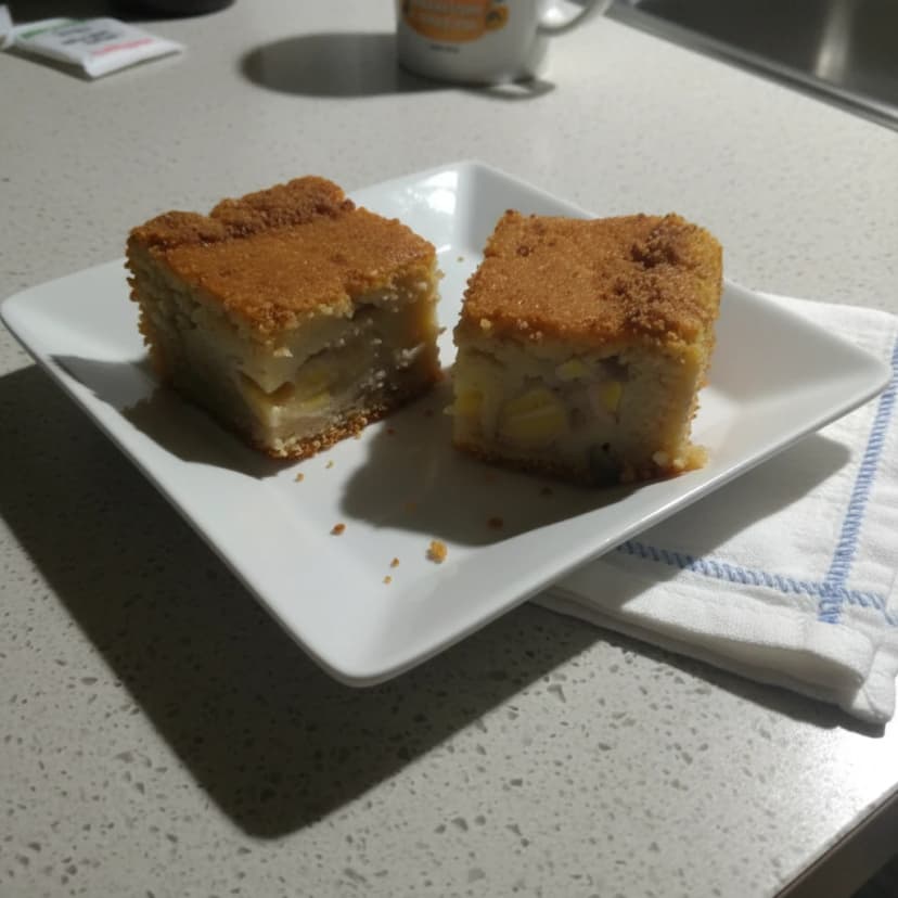 Bolo rápido de banana e canela