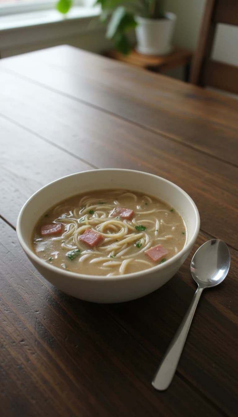 Caldinho de Feijão com Espaguete