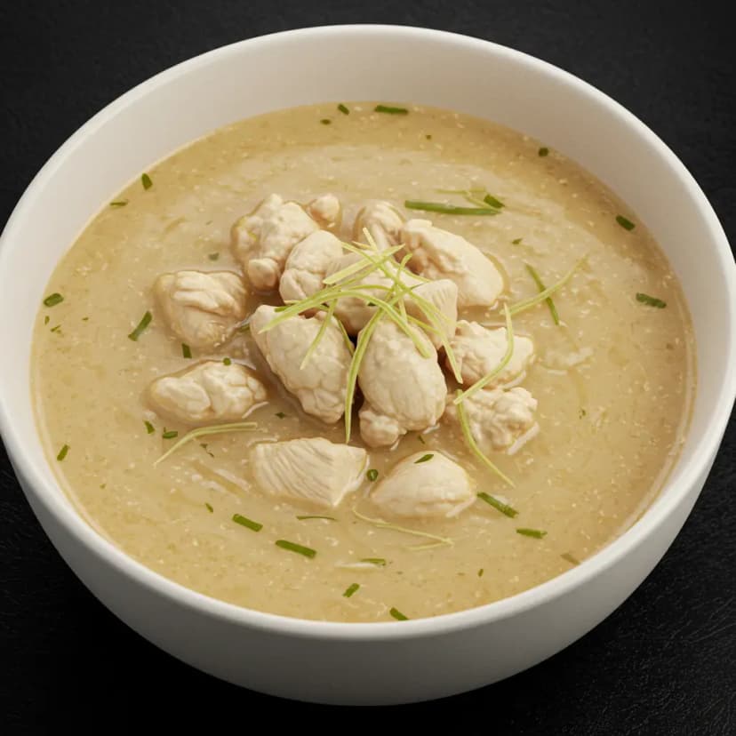 Caldo de Frango Cremoso com Calabresa