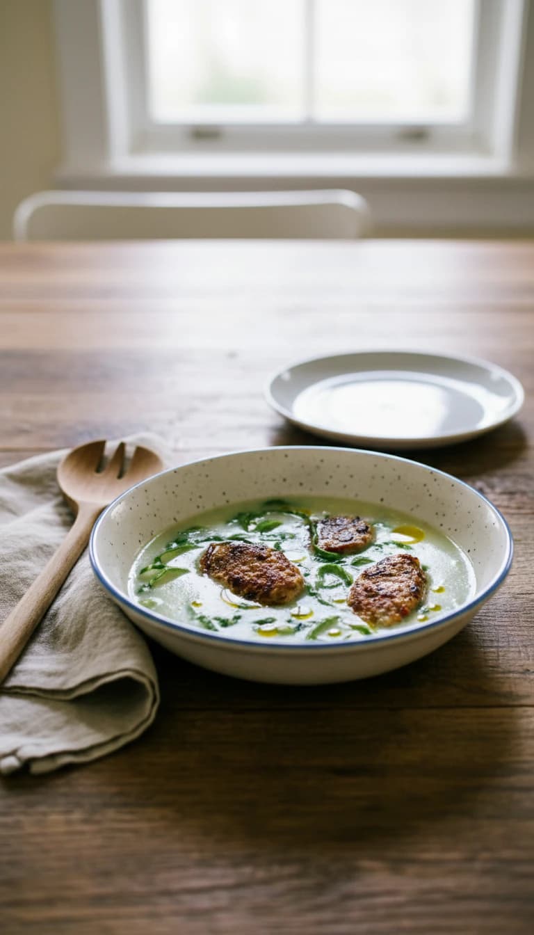 Caldo Verde Cremoso com Calabresa