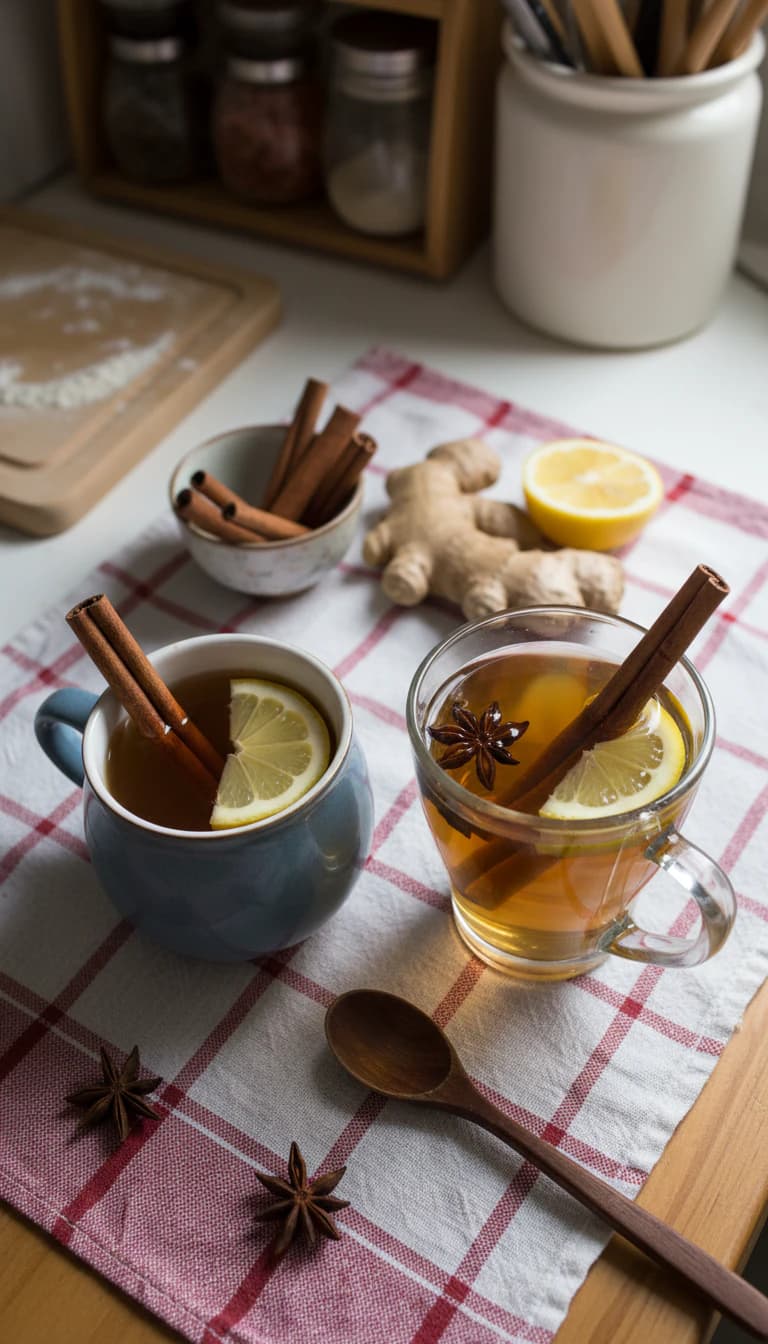 Chá Quente de Açafrão com Canela