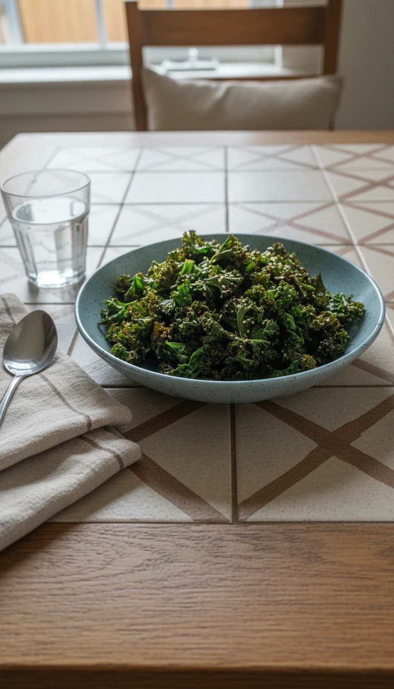 Chips de Couve Crocante na Air Fryer