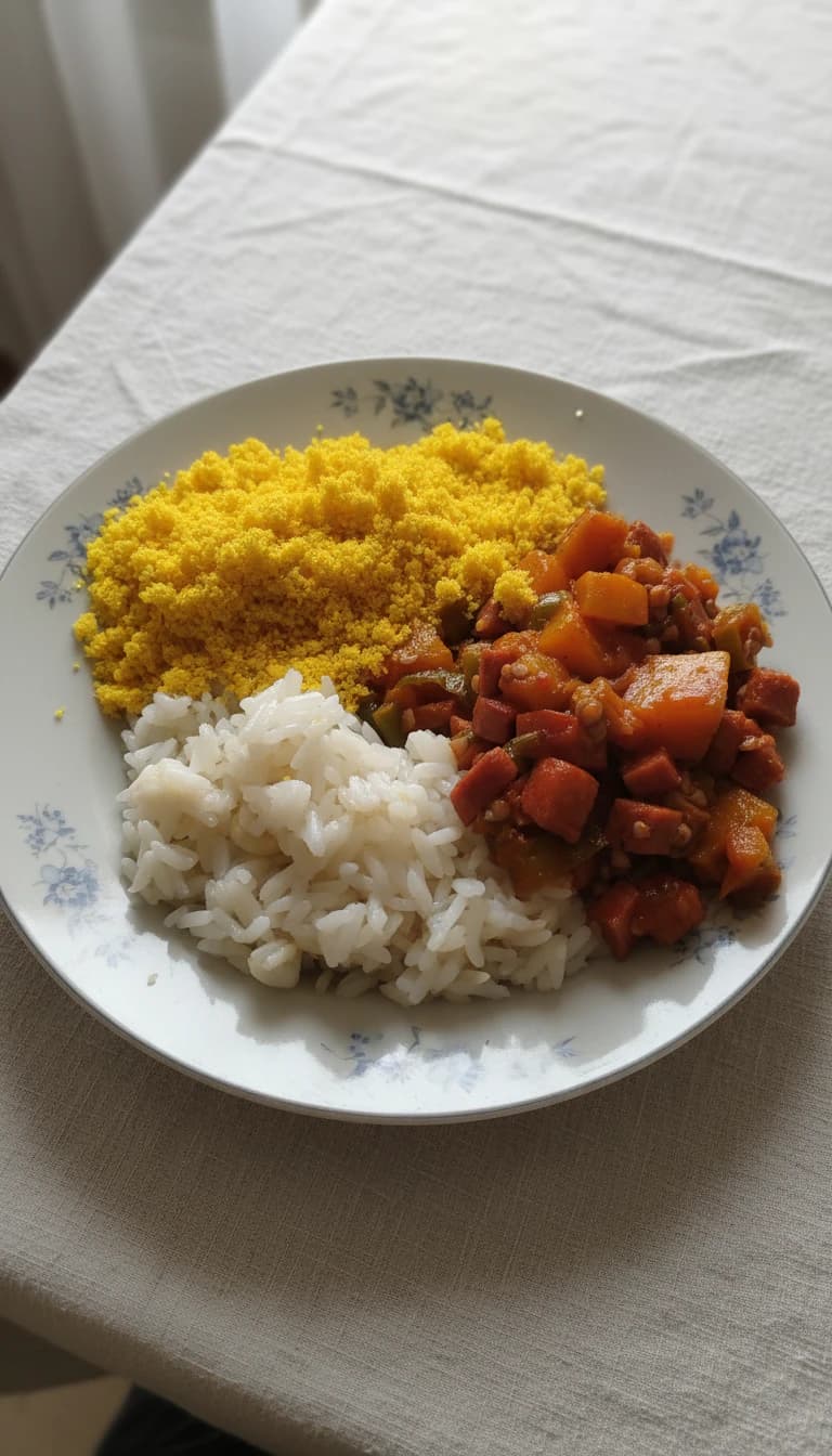 Cortadinho de abóbora e quiabo