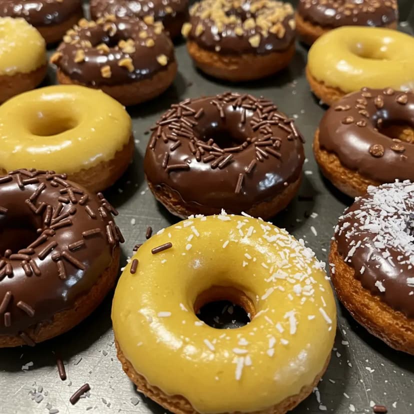 Donuts de Chocolate e Maracujá