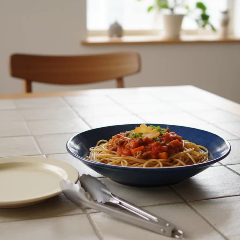 Espaguete com Carne e Cenoura