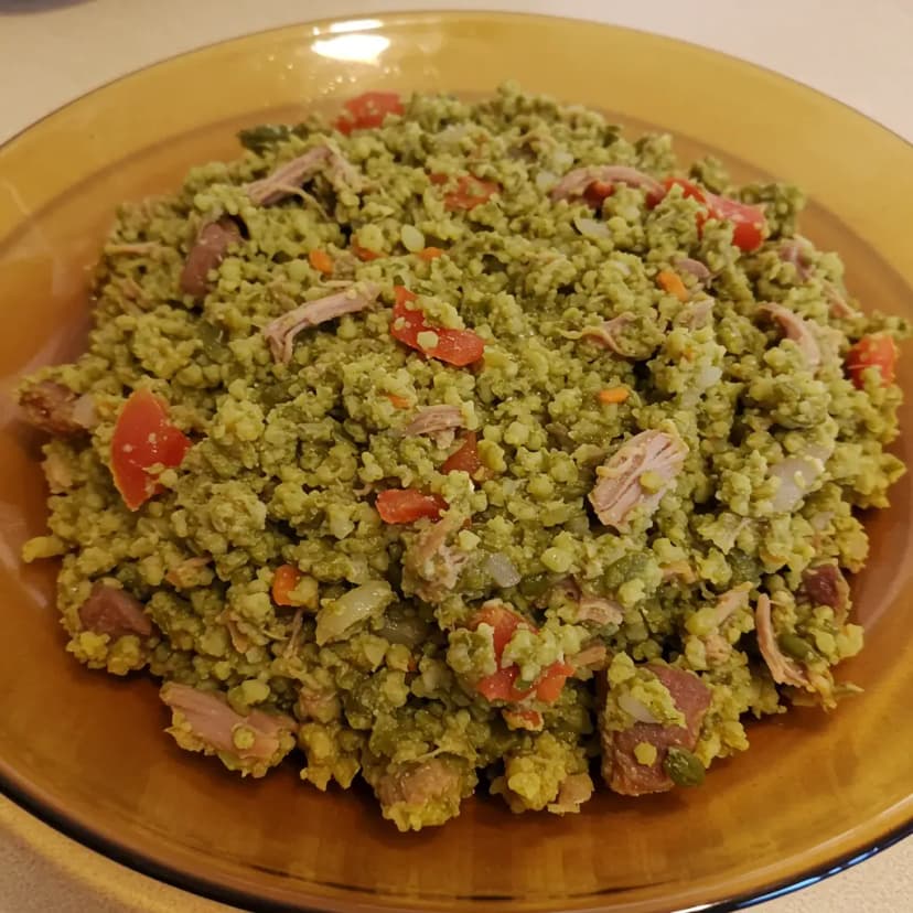 Farofa com Carne Assada