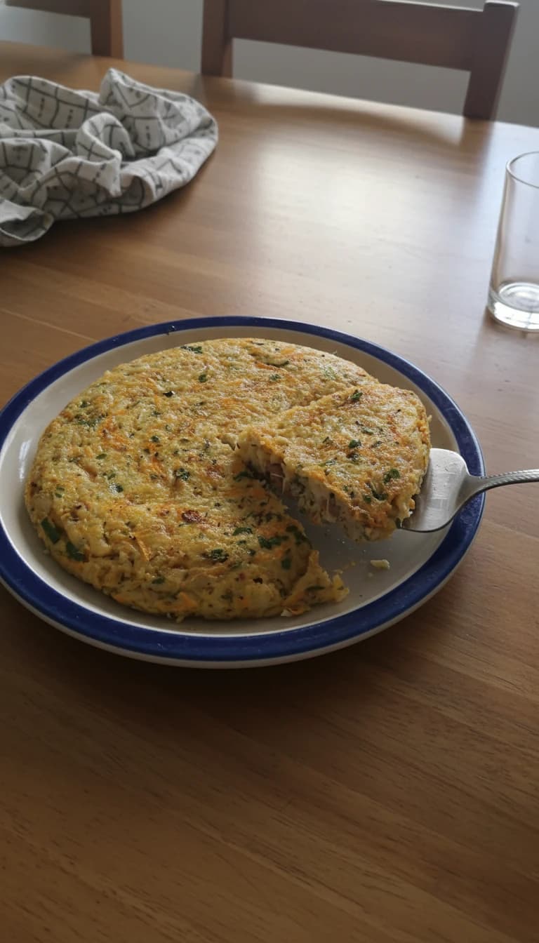 Fritada de Arroz com Bacon e Mussarela