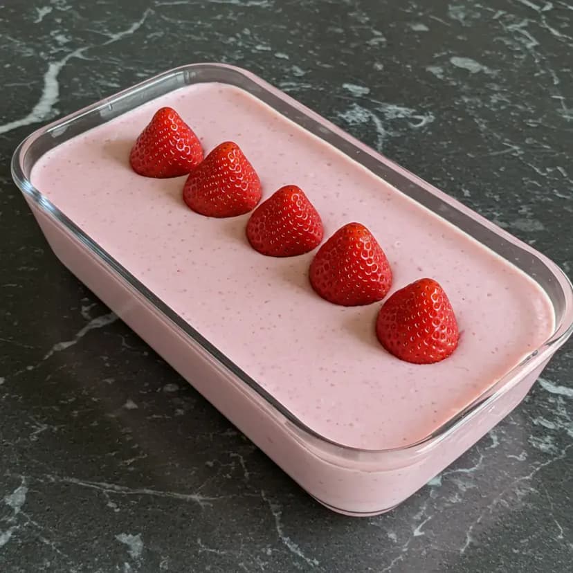 Gelatina de Morango Cremosa