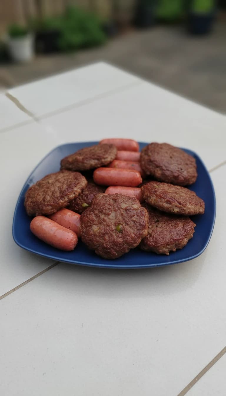 Hambúrguer Caseiro na Churrasqueira