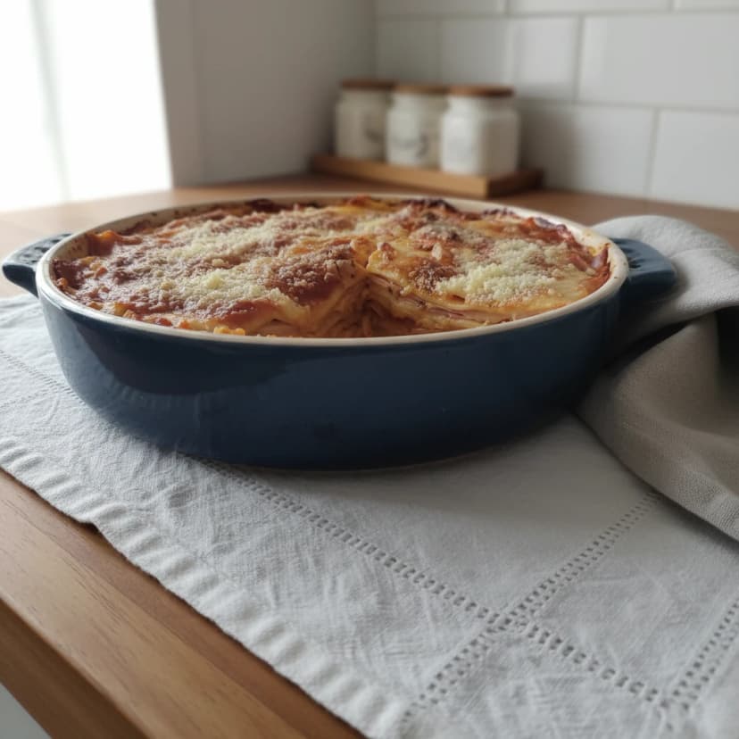 Lasanha de Presunto e Queijo Parmesão