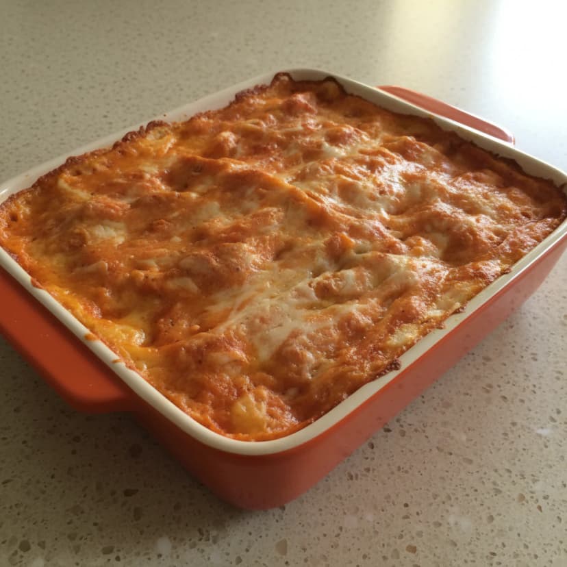 Lasanha de Queijo e Presunto
