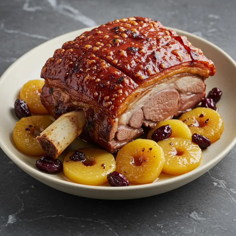 Leitoa Pururuca com Vinho Tinto
