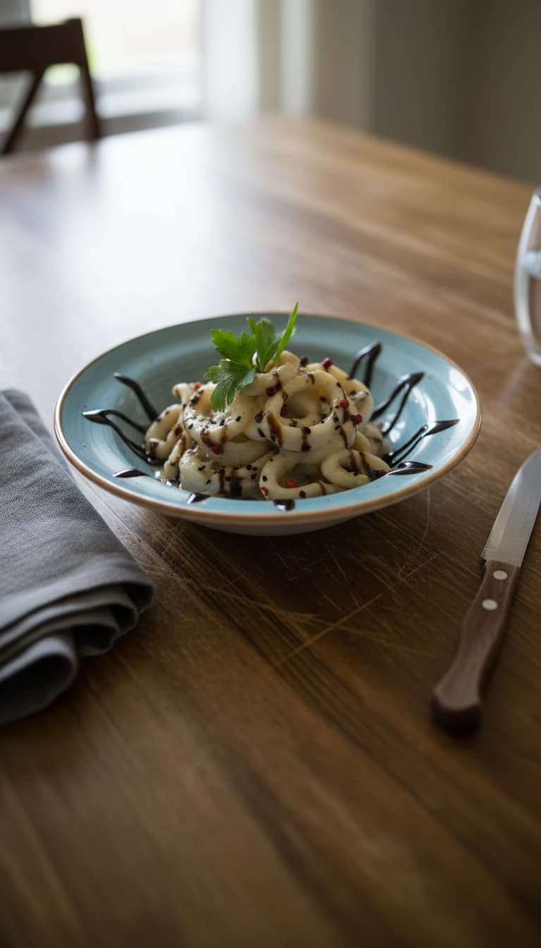 Lula ao Leite de Coco com Pimentões