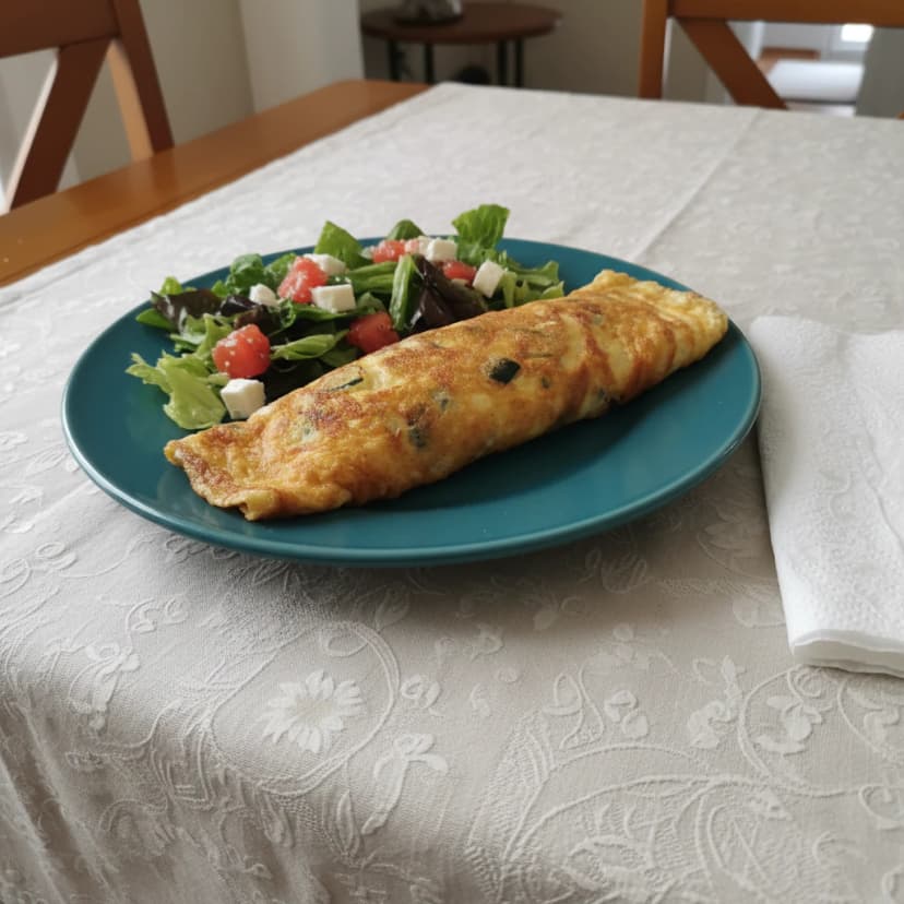 Omelete de Abobrinha com Cebola