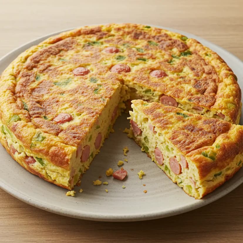 Omelete Recheada com Farinha de Trigo