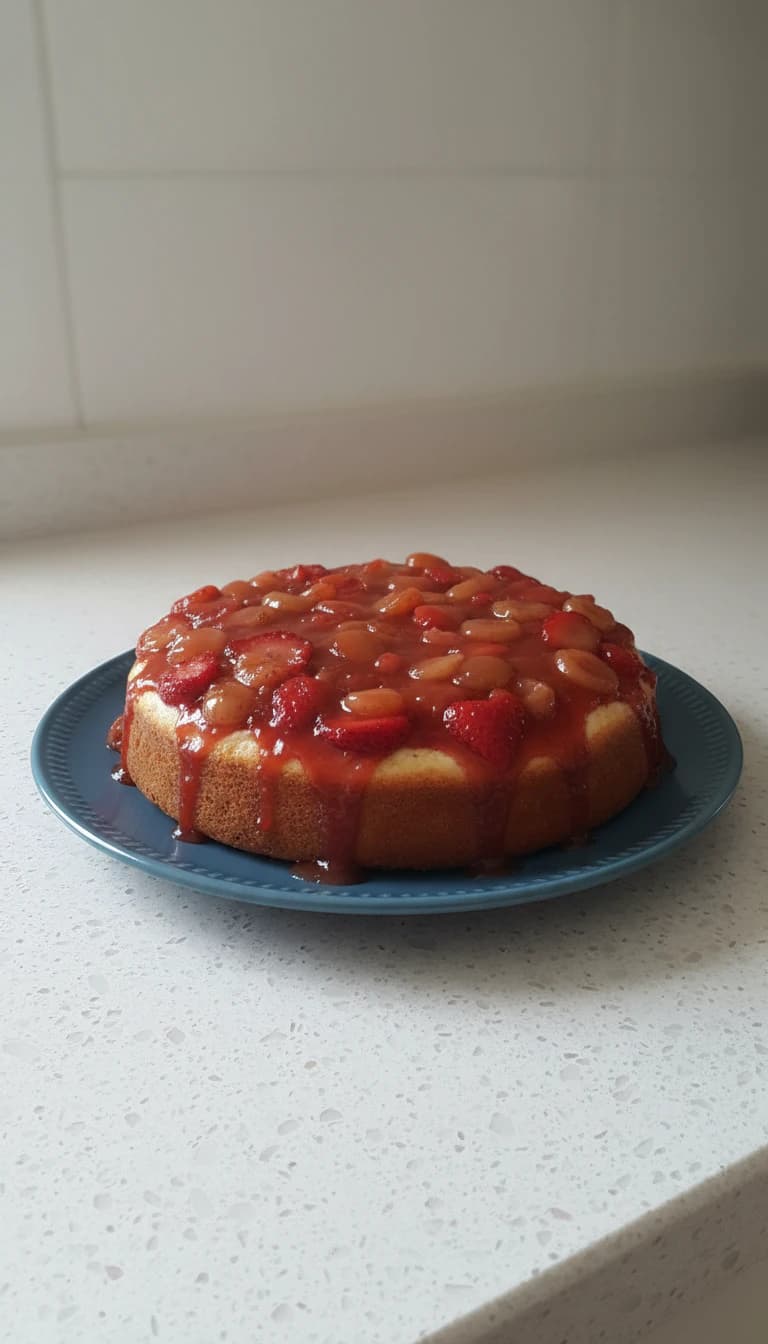 Panqueca Colorida com Morangos