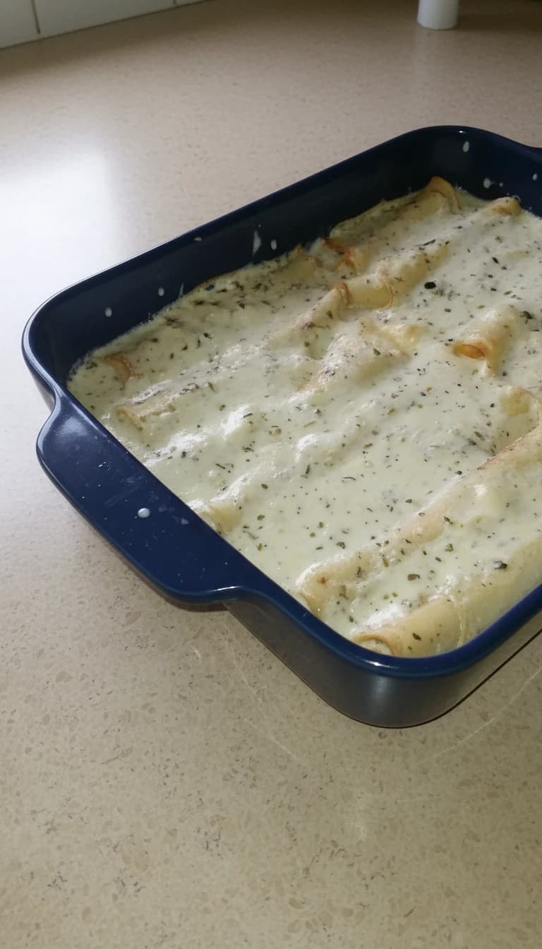 Panquecas ao Molho Branco com Queijo