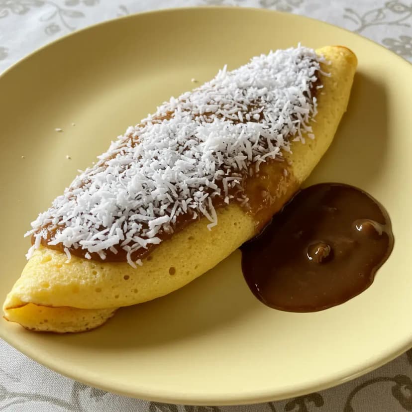 Panquecas fofas com Beijinho cremoso