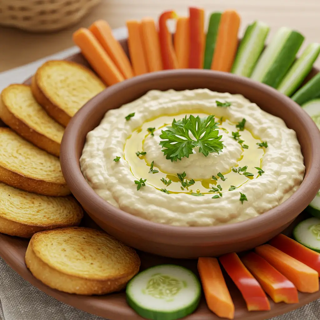 Pasta de Grão de Bico para Petiscar