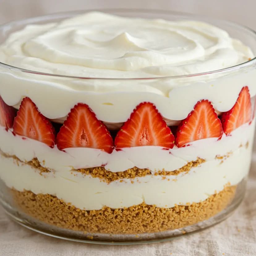 Pavê de Morango com Leite em Pó