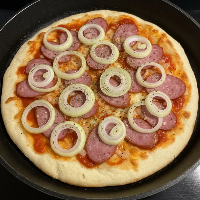 Pizza Caseira com Calabresa