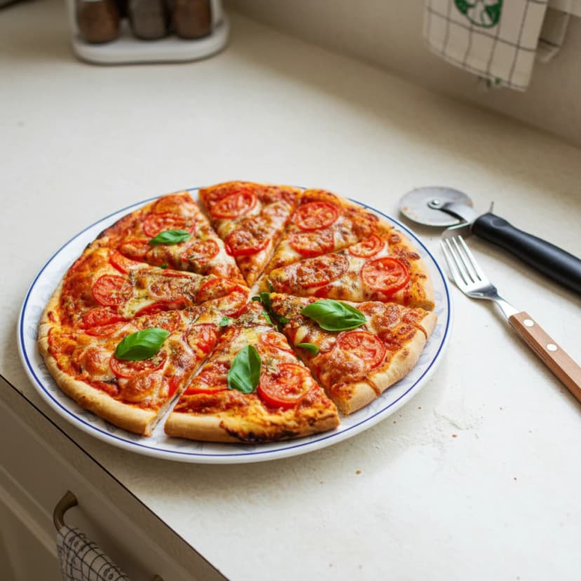 Pizza Rápida de Microondas