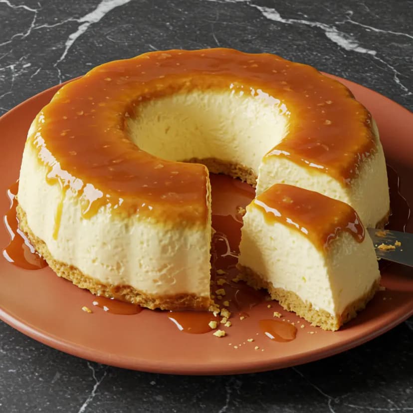 Pudim de Pão com Calda de Caramelo