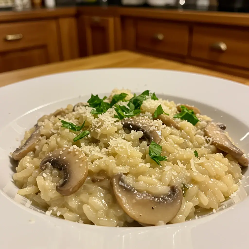 Risoto de Cogumelos para Uma Pessoa