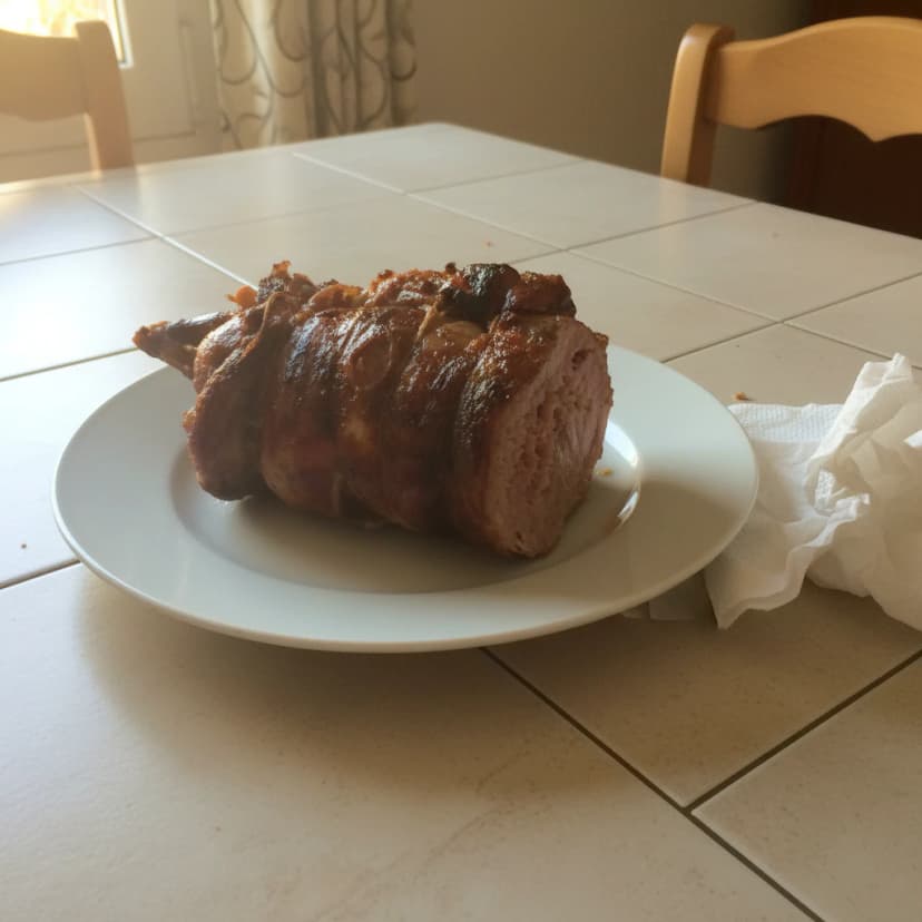 Rocambole de Costela com Lingüiça