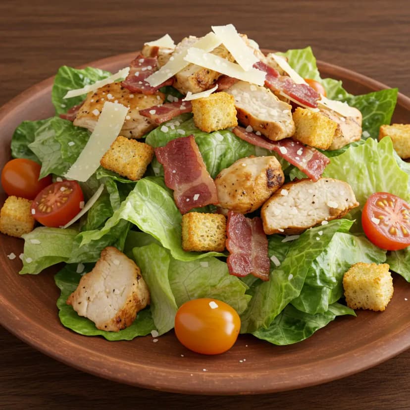 Salada de Frango com Bacon Crocante