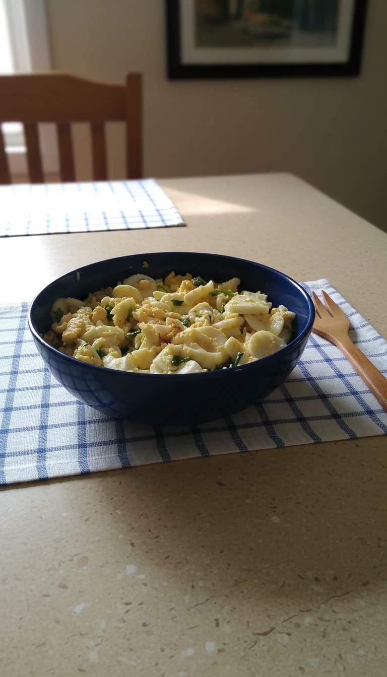 Salada de Ovos com Cebola Caramelizada