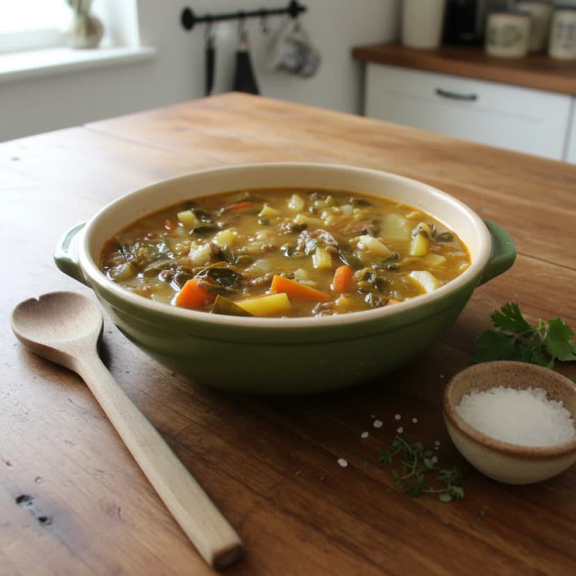 Sopa de Legumes Mista com Carne Moída