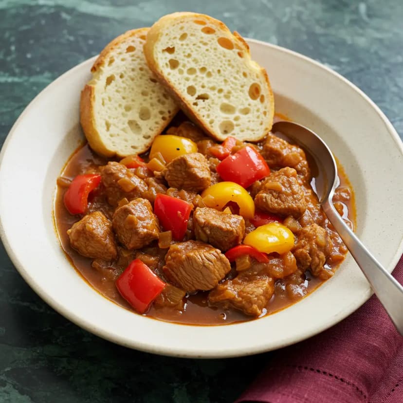 Sopa Húngara de Porco e Boi