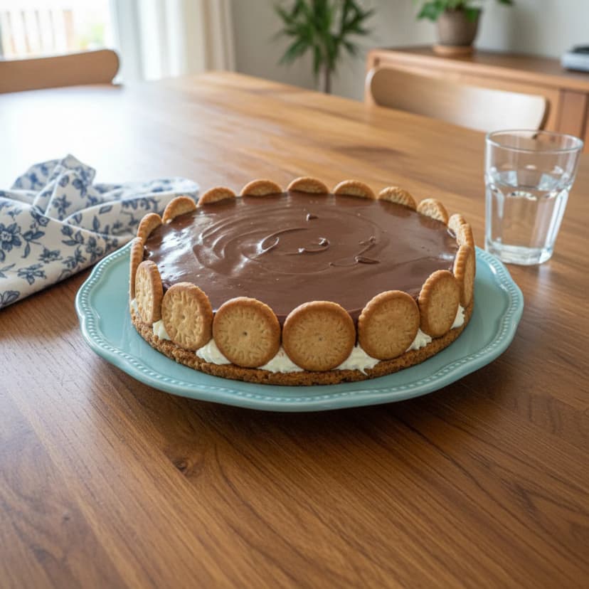 Torta de Bolacha com Chocolate