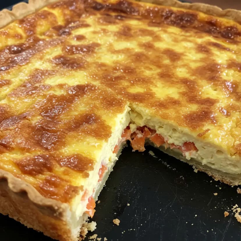 Torta de Queijo e Presunto