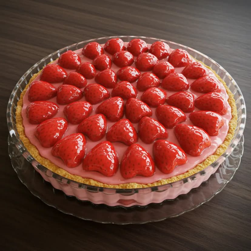 Torta Fácil de Morango com Gelatina