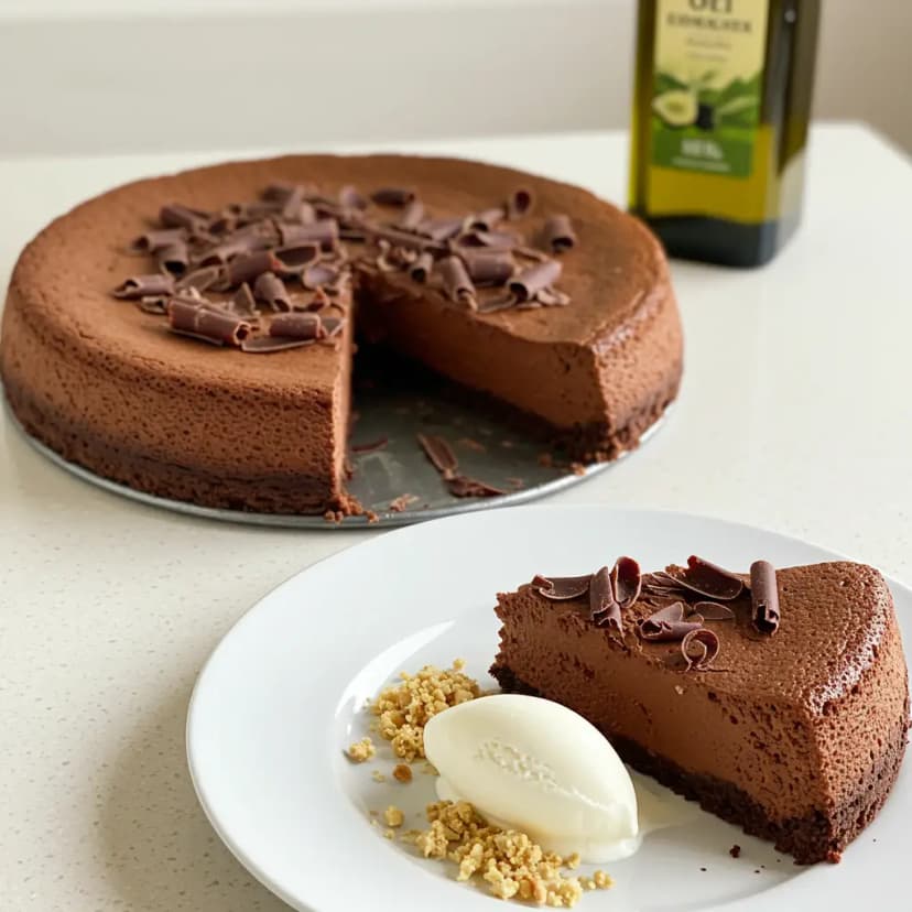 Torta Mousse de Chocolate com Azeite