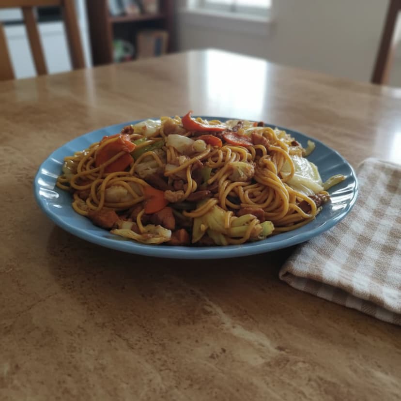 Yakisoba de Frango e Coxão Mole