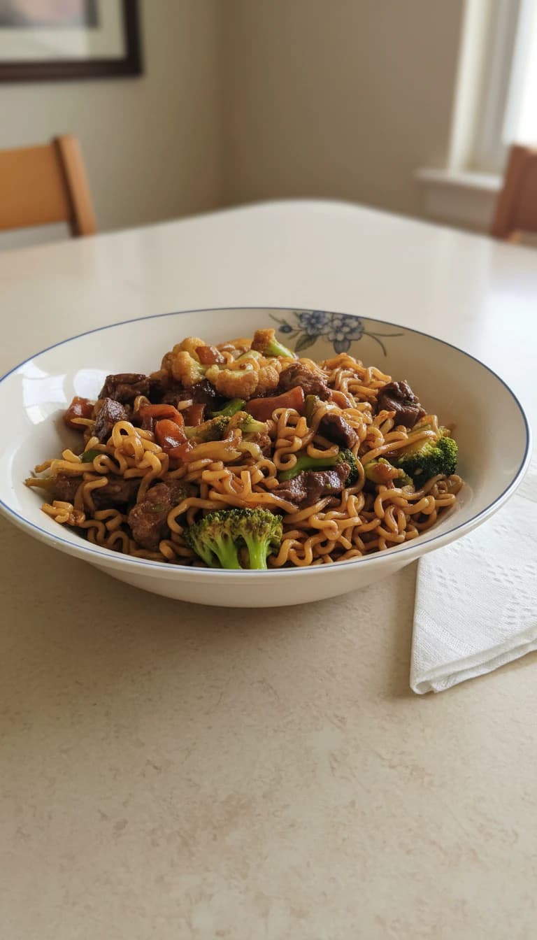 Yakissoba de Legumes com Carne