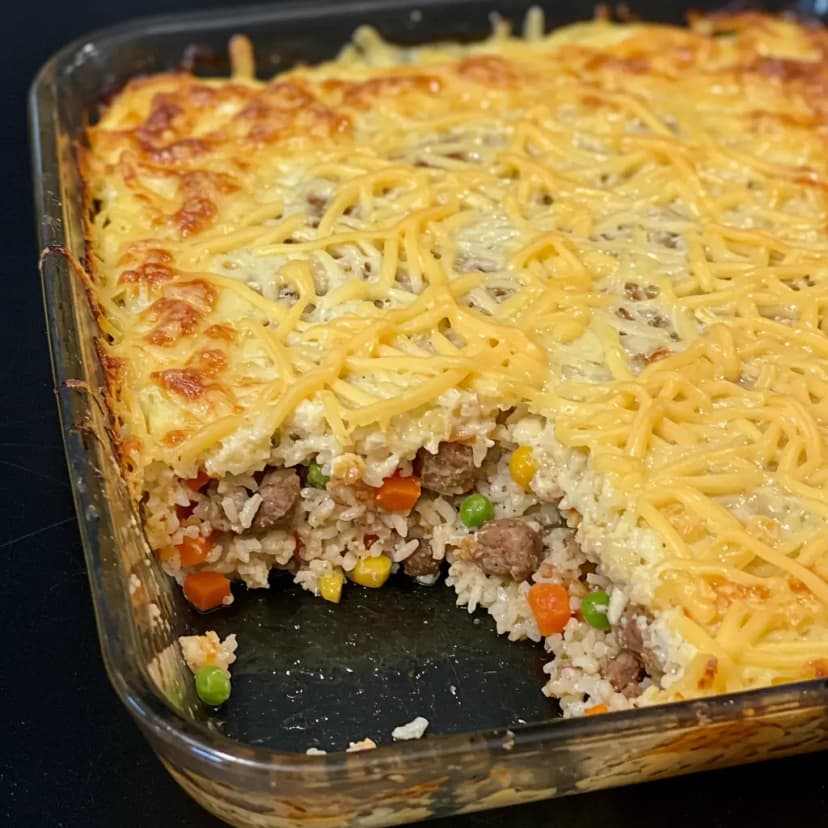 Arroz de Forno com Linguiça e Carne